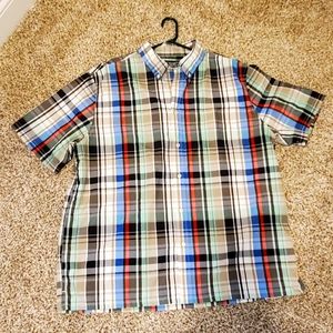Men's Chaps short sleeve button up shirt EUC